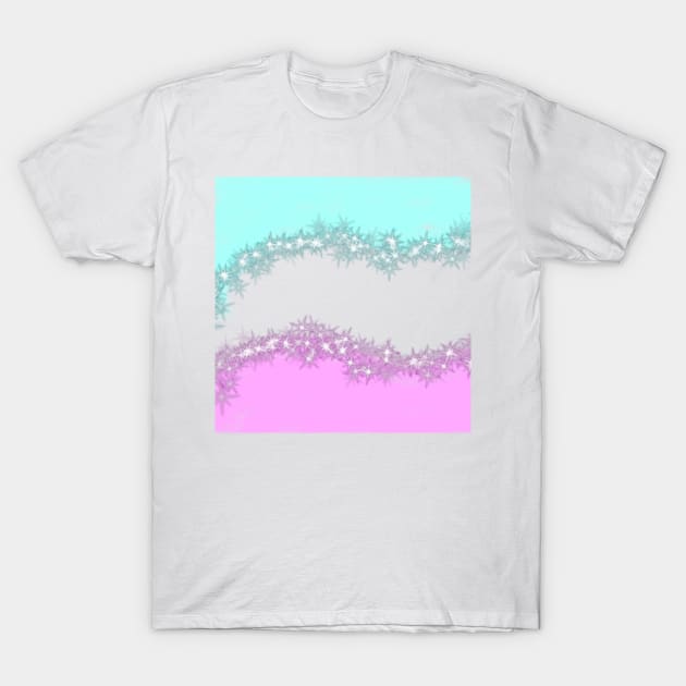 Pink blue watercolor glitter sparkle art T-Shirt by Artistic_st